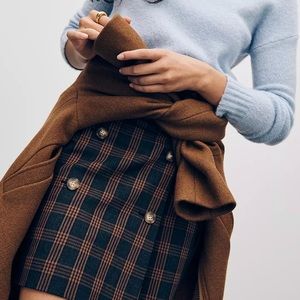 ⭐️NWT⭐️ Madewell Plaid Double-Breasted Mini Skirt - Size Small